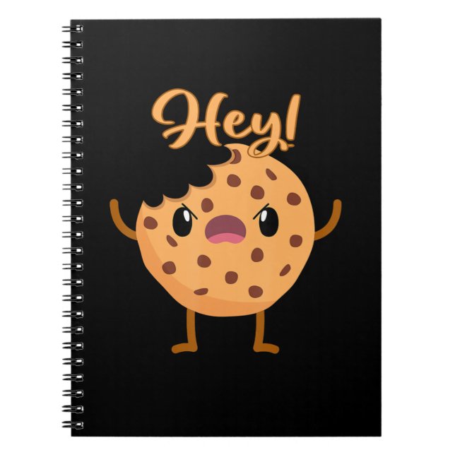 Cuaderno Galleta Divertida con Chips de Chocolate con una M (Frente)