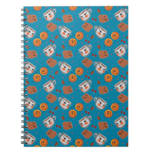 Cuaderno Galletas, bollos: patrón de fondo azul