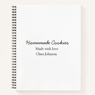 Cuaderno Galletas caseras añade tu nombre de texto personal