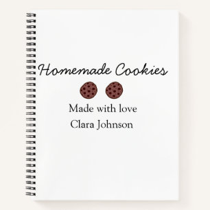 Cuaderno Galletas caseras añade tu nombre de texto personal