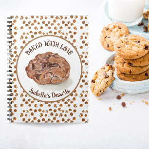 Cuaderno Galletas de Chocolate con Acuarela Horneadas con A