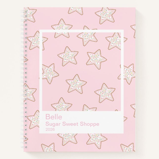 Cuaderno Galletas de Estrella Escarchadas Marco Transparent (Anverso)
