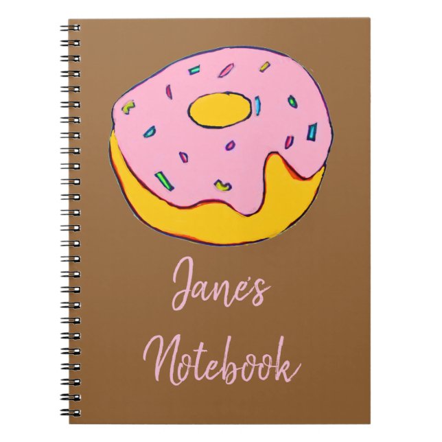 Cuaderno Galletas de guisantes rosados y postres dulces (Frente)