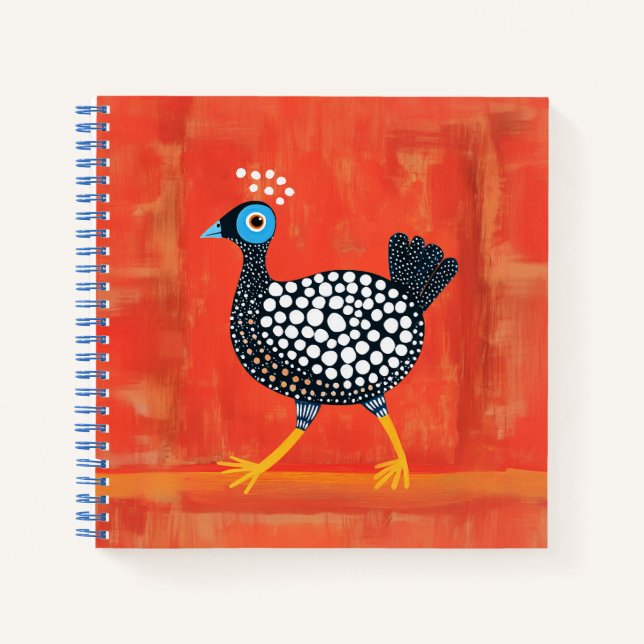 Cuaderno Gallina de Guinea Manchada Caprichosa (Anverso)