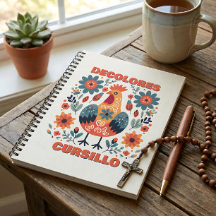 Cuaderno Gallo de Cursillo DeColores Arte Popular Floral Na