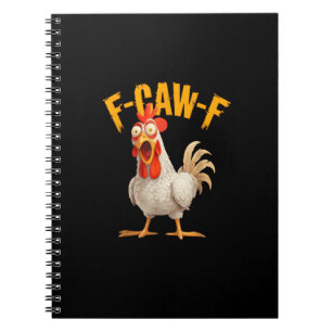 Cuaderno Gallo de F-Awk-F Pollo F-Caw-F Pun Retro Vi divert