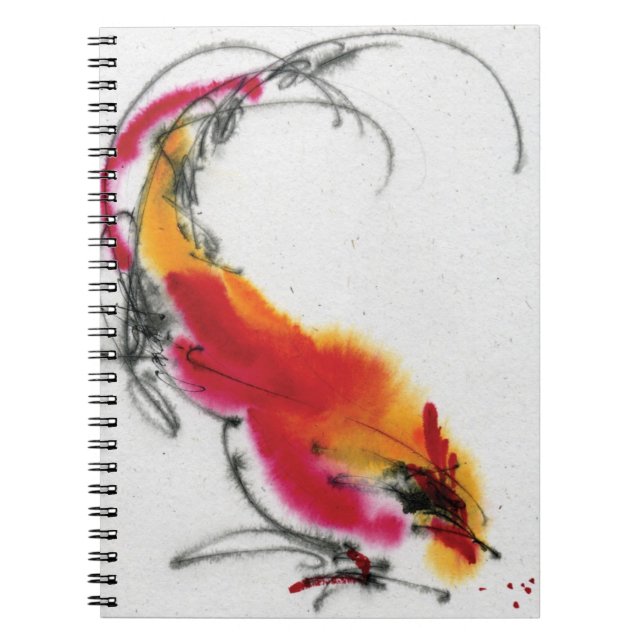 Cuaderno Gallo inusual. Caligrafía y watercolor. (Frente)