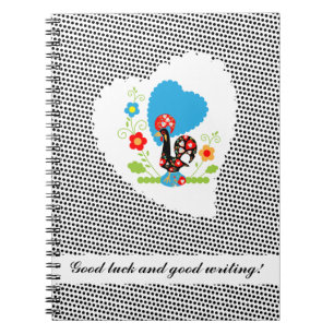 Cuaderno Gallo portugués con puntos de polka negro