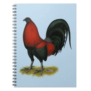 Cuaderno Gallo Rojo Negro de Juego Americano