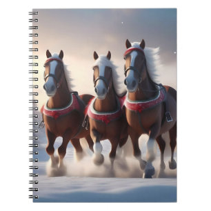 Cuaderno Gallopando a través de la nieve: los caballos mági