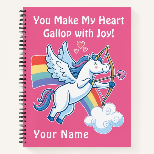 Cuaderno Galloping Unicorn Cupid’s Love Magic  (Anverso)