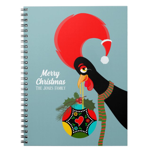 Cuaderno Gallos portugueses y Navidades holandeses baubles (Frente)