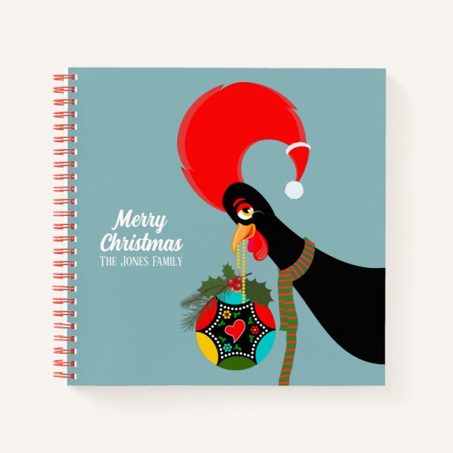 Cuaderno Gallos portugueses y Navidades holandeses baubles (Anverso)