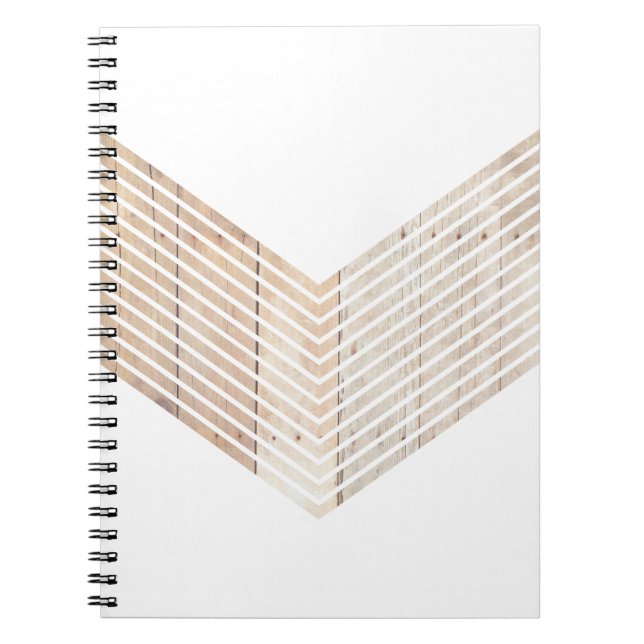 Cuaderno Galón minimalista blanco con madera (Frente)