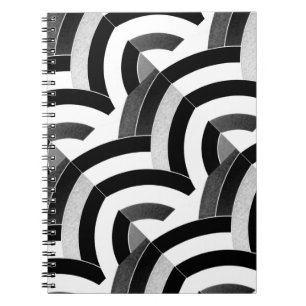 Cuaderno galones negros/blancos elegantes modernos