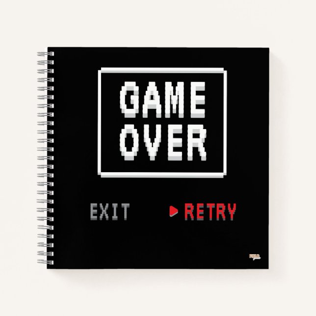 Cuaderno Game Over Retry Insert Coin (Anverso)