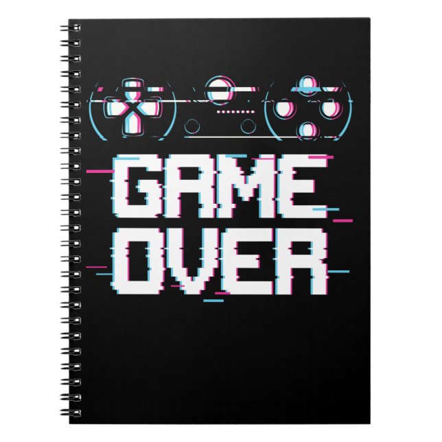 Cuaderno Gamer controlador de vaporwave para juegos estétic (Frente)