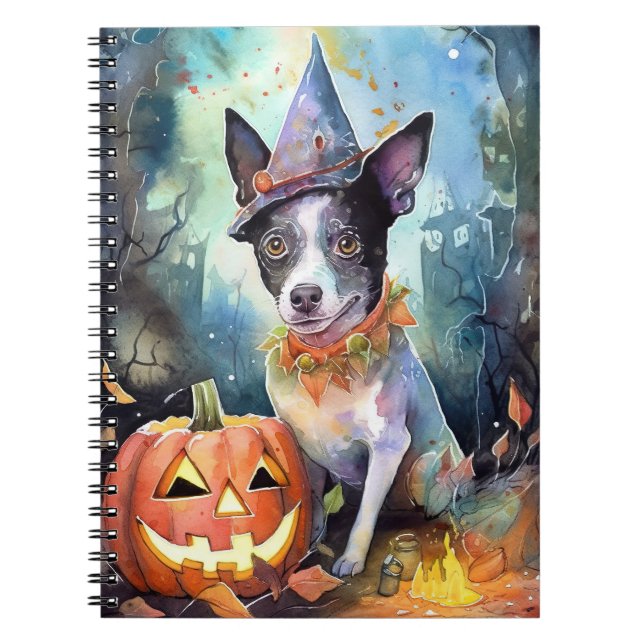 Cuaderno Ganado australiano de Halloween con calabazas ater (Frente)