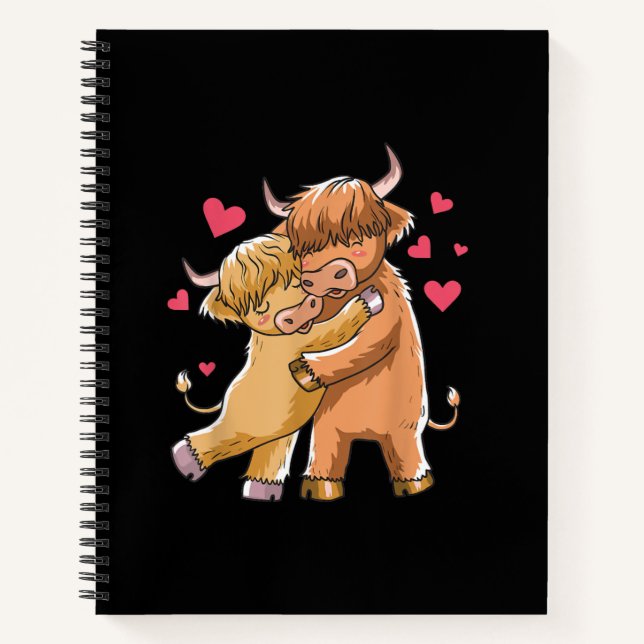 Cuaderno Ganado de Cuddle Highland Regalo para criadores de (Anverso)