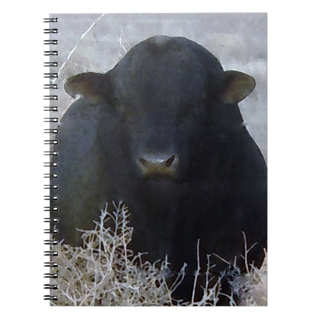 Cuaderno Ganado negro Bull (Frente)