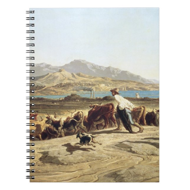 Cuaderno Ganado que reúne cerca de Marsella, 1853 (aceite (Frente)