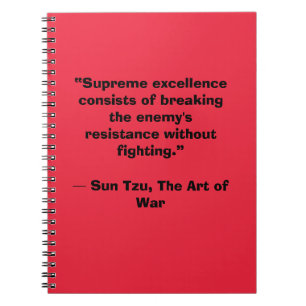 Cuaderno Ganadora del "Sun Tzu Art" de Guerra