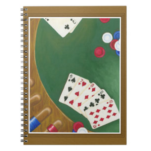Cuaderno Ganadora mano de póquer de seis a diez