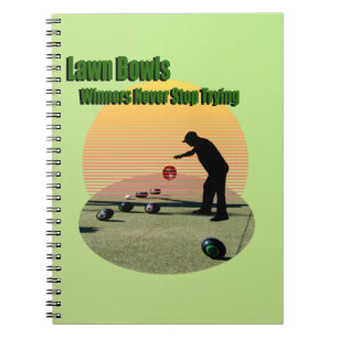 Cuaderno Ganadores de bowling en césped, bloc de notas