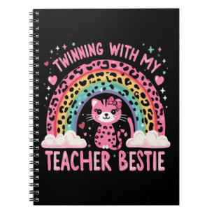 Cuaderno Ganar con mi profesor Bestie Rainbow Cat Lover