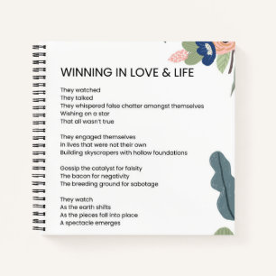 Cuaderno Ganar en amor y vida poesía motivacional