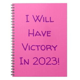 Cuaderno ¡Ganaré En 2023! Magenta y rosa caliente
