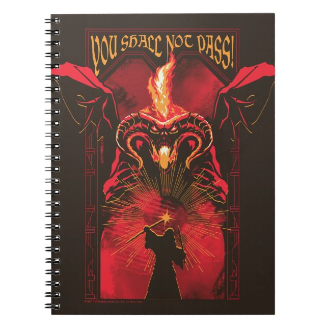 Cuaderno GANDALF™ Vs Balrog "No Pasarás" Gráfico (Frente)