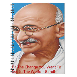 Cuaderno Gandhi y sé la cita del cambio