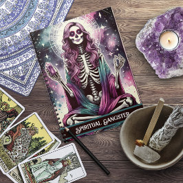 Cuaderno Gángster Espiritual Bruja Esqueleto Púrpura Místic