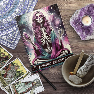 Cuaderno Gángster Espiritual Bruja Esqueleto Púrpura Místic