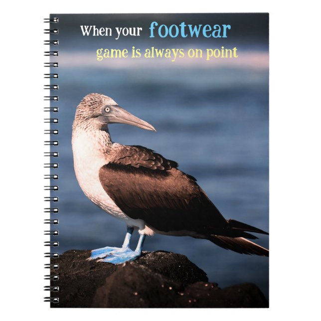 Cuaderno Gannet de pie azul (Frente)