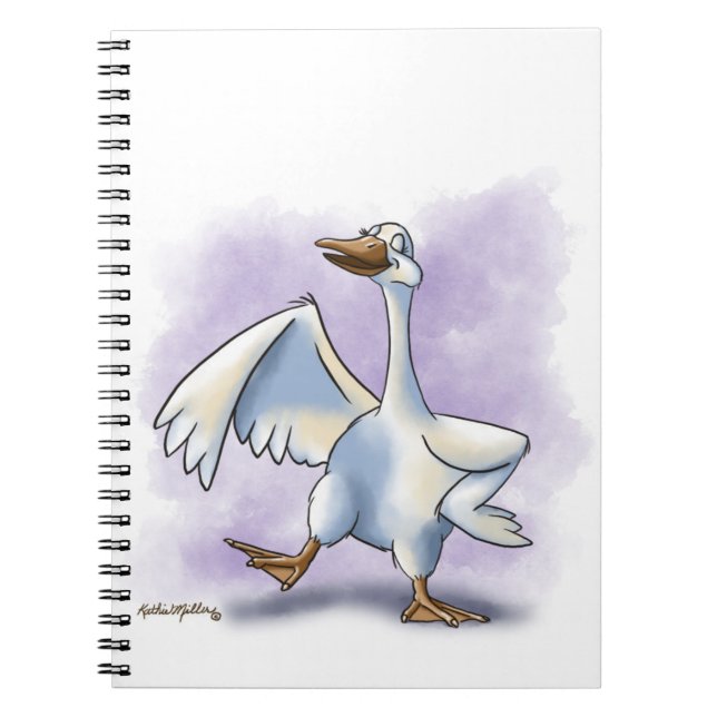Cuaderno Ganso de dibujos animados bailando (Frente)