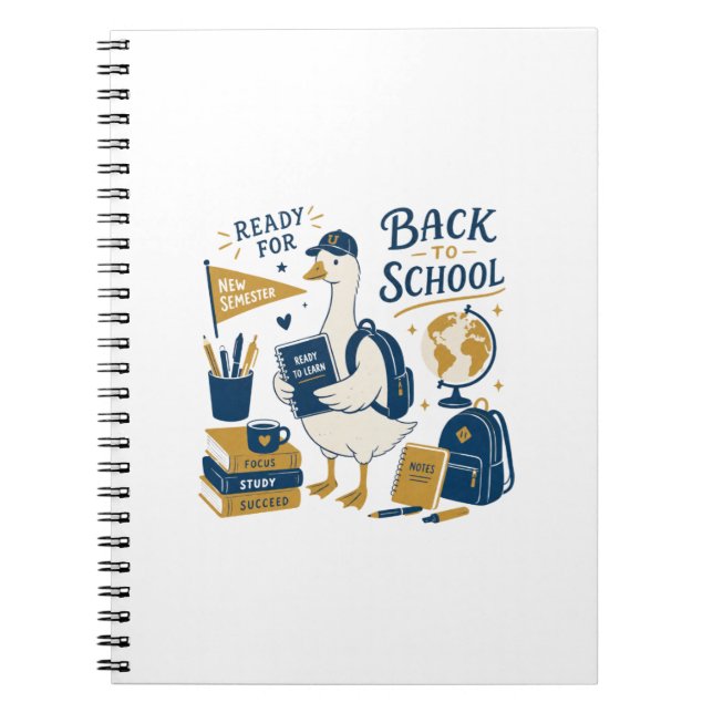 Cuaderno Ganso de Regreso a la Escuela Secundaria (Frente)