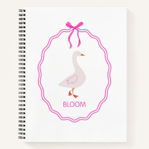 Cuaderno Ganso Lindo Bloom con Marco de Lazo Rosa Coquett