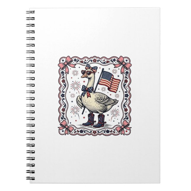Cuaderno Ganso Patriótico Grabado Antiguo (Frente)