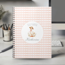 Ganso Tonto Elegante Rosa Chicas Nombre Personaliz