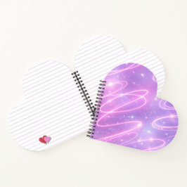 Cuaderno Garabatos de neón rosa eléctrico arte de IA