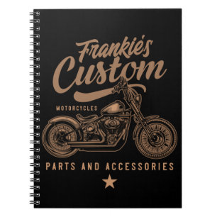 Cuaderno Garaje personalizado de motocicletas Bobber para m