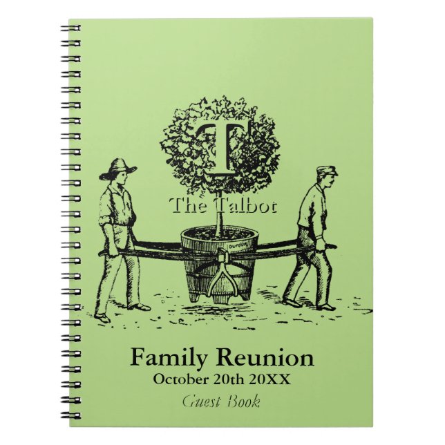 Cuaderno Gardeners Family Reunion Guest Book Nombre persona (Frente)