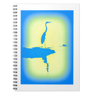 Cuaderno garza azul