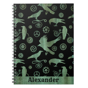 Cuaderno Gases de bronce de Verdigris de Steampunk