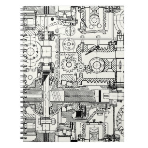 Cuaderno Gases De Gálibo: Máquinas Técnicas Sin Marea.