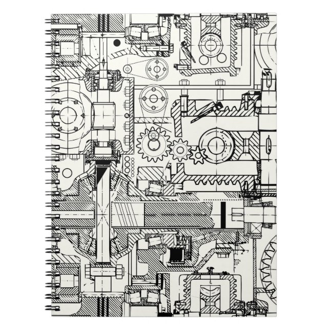Cuaderno Gases De Gálibo: Máquinas Técnicas Sin Marea. (Frente)