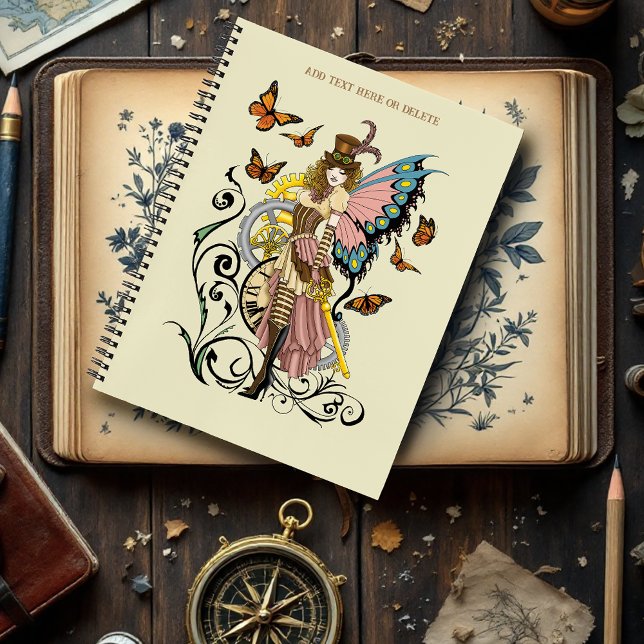 Cuaderno Gases de reloj amarillo de hadas de vapor (Subido por el creador)