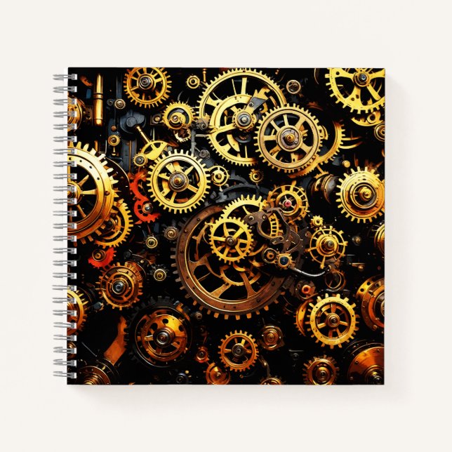 Cuaderno Gases de relojería de Steampunk 1004 (Anverso)